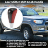 Gear shift knob handle for toyota 4runner automatic in red and black carbon fiber with white plastic faux leather base