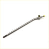 Silver metal gear shift lever with threaded end and yellow plastic pivot caps for nissan datsun 720 sd23 1979-1986