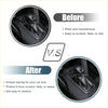 Black leather gear shift panel cover with stitched edges and protective trim for toyota harrier 80 series 2000-2007