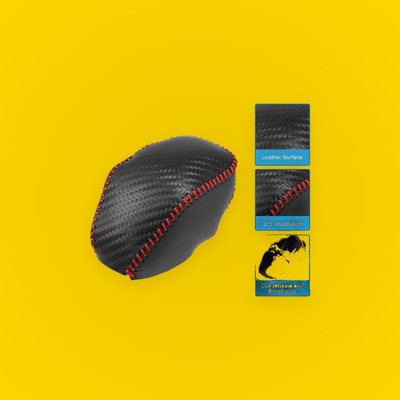 Gear Shifting Knob Cover for Toyota Highlander 2020-2023 Black Red
