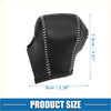 Black faux leather gear shifting knob cover for toyota zwr95w 2022 with white stitching edges