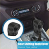 Black faux leather gear shifting knob cover with white stitching for toyota zwr95w 2022 trim