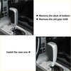 Silver and black gear stick shift knob with sleek modern design in black faux leather for Toyota Land Cruiser 2008-2021
