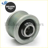 Silver metallic generator alternator pulley with ribbed surface and threaded bore for nissan x-trail t30 t31 2001-2013