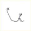 Silver metal turbo charger oil feed pipe with curved arm and spherical joint for nissan navara d22 yd25 2.5l