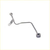 Silver metal l-shaped turbo charger oil feed pipe with two circular fittings for nissan navara d22 yd25 2.5l