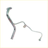 Chrome-finished metal turbo charger oil feed and return pipe with l-shaped design and threaded fittings for mitsubishi pajero 4m41