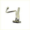 Silver metal turbo charger oil feed and return pipe with threaded section and flanged base for toyota hilux 1gd-ftv