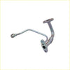 Silver metal turbo charger oil feed and return pipe with flanged ends and flexible section for toyota hilux 1kd-ftv