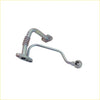 Silver metal refrigerant line with flexible corrugated section and flanged ends for toyota hilux ac system