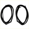 Black rubber glass run channel seal strips coiled and ready for installation on nissan d21 king cab 1986-1998