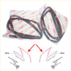 Black rubber glass run channel strips for toyota hilux ln85 yn85 ln86 yn86 rn106 rn130 in clear packaging with red toyota branding