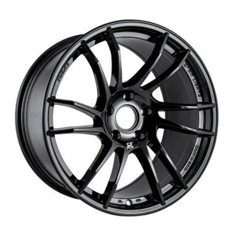 Gram Lights 57XR 18x9.5 +38 5x114.3 Glossy Black Wheel - Minimum Order Qty 20