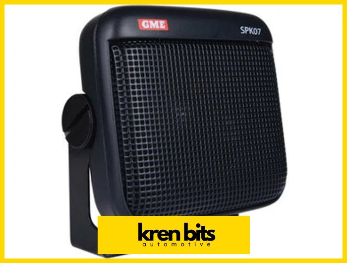 Gme 8 Ohm Dust/Water Resistant Extension Speaker With Lead & Plug Black Radio Accessories