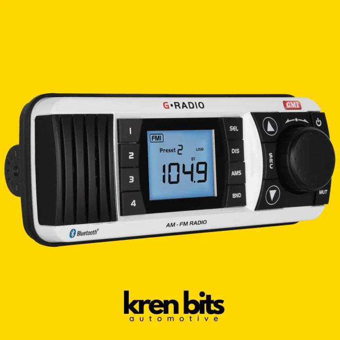 Gme Gr300Btw Bluetooth Am/Fm Marine Stereo - White Radio Accessories