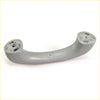 Gray plastic telephone handset receiver showing molded grips and internal mounting slots for hilux grab handle use