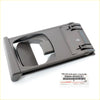 Gray plastic dash cup holder for toyota hilux 2004-2015 with textured grip interior and molded tabs sub-assembly