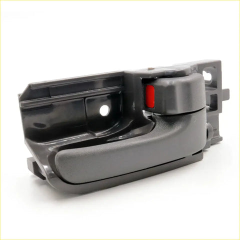 Black plastic car door handle with red button shown from back for gray door handle bezel toyota hilux kun26 sr5