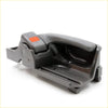 Gray plastic door handle bezel with orange button for toyota hilux kun26 sr5 2004-2016 shown from back side