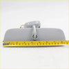 Gray plastic rearview mirror with mounting bracket and wiring for toyota hilux ute 1972-1978 shown from back side