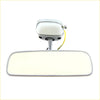 Gray plastic rear view mirror for toyota hilux ute 1972-1978 with rectangular reflective surface and integrated top light housing