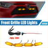 Set of four amber led grille lights with black wiring and connectors for 12v dc fit Toyota RAV4 2019-2022 front grille