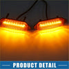 A pair of amber led grill marker lights with clear lens housing for toyota rav4 2019-2022 front grille