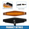 Orange amber lens grill led light set with black ribbed housing and easy connect electrical connector for toyota 4runner trd pro