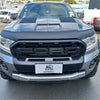 Gray metallic ford ranger with black metal grille and hood vents perfect for ford ranger px2 2016 to 2018 models