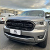 Silver ford ranger px3 with black grille and rugged off-road tires perfect for xl xlt sport 2019-2021 models