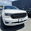 White ford ranger px3 xl/xlt/sport 2019-2021 pickup truck with black grille and sleek led headlights