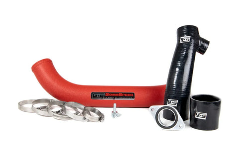 Grimmspeed Red Aluminum Charge Pipe Kit for Top Mount Intercoolers (WRX 15-21) — fits Subaru WRX