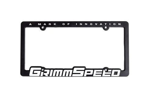 Grimmspeed License Plate Frame - White Text - Single