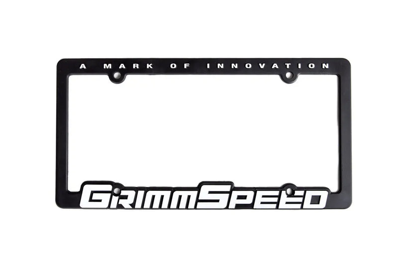 Grimmspeed License Plate Frame - White Text - Single