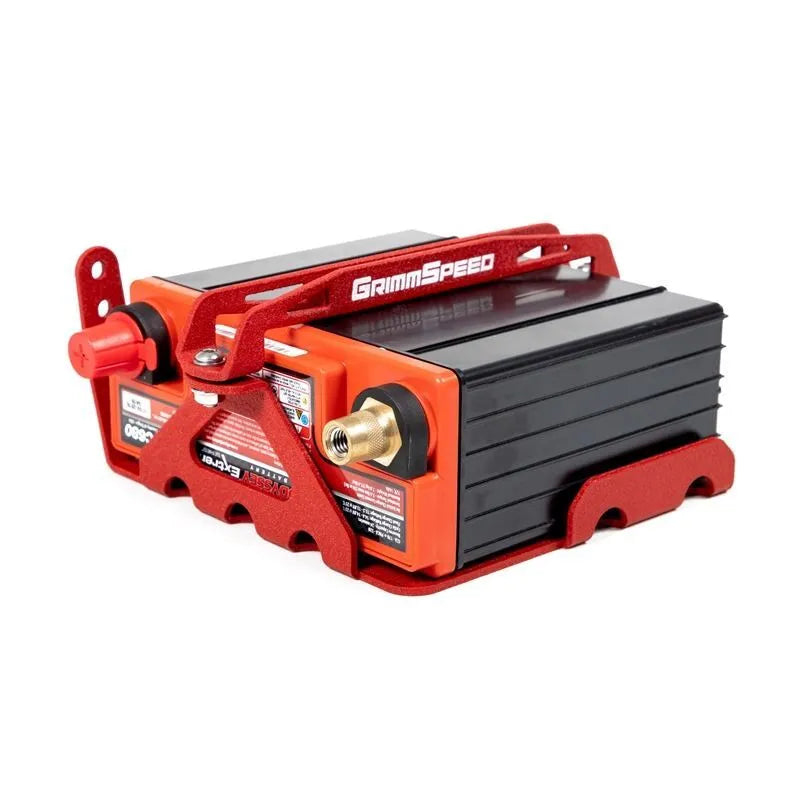 Grimmspeed Lightweight Battery Mount Kit Red (WRX STI 08-14)