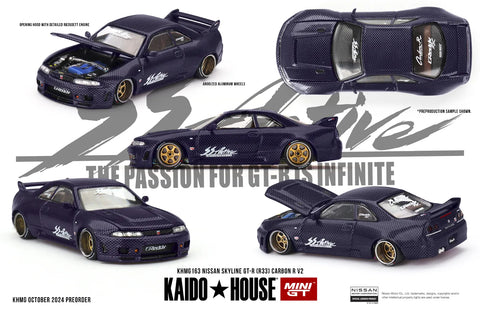 Mini GT 1:64 Nissan Skyline GT-R (R33) Active Carbon R V2