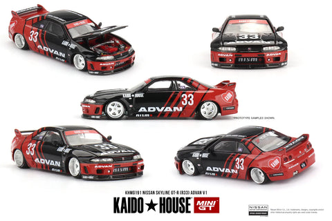 Mini GT Kaido House Nissan Skyline GT-R (R33) Kaido Works ADVAN
