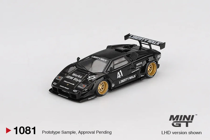 Mini GT 1:64 Lamborghini Countach LB-WORKS Black