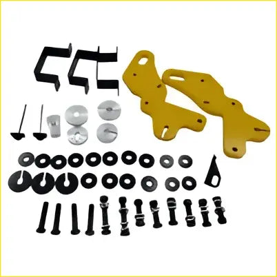Yellow metal heavy duty recovery tow points with black hardware for mitsubishi triton mq mr pajero sport 4wd kits