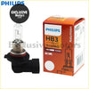 Philips hb3 100w halogen headlight bulb with black plastic base and clear glass envelope for car use