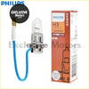 Philips h3 12v 100w halogen headlight bulb with clear glass and metallic base in orange original equipment box