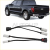 Black and white automotive wiring harness connectors with braided shielding for halogen to led taillight adapter harness ford f-150
