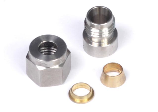 Haltech 1/4" Stainless Steel Weld-on Kit - inc Nut and