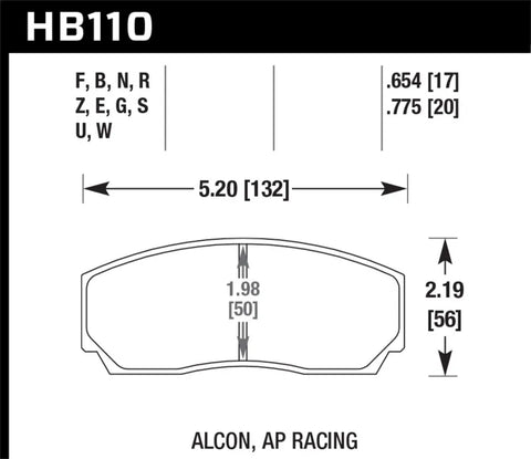 Hawk Performance Hawk AP CP2279 / CP3788 / CP3789 / CP5835 / CP5880 / CP5830 (SC430) Caliper DTC-60 Race Brake Pads