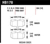Hawk Performance Hawk 06-07 WRX / 89-96 Nissan 300ZX / 89-93 Skyline GT-R HPS Street Front Brake Pads