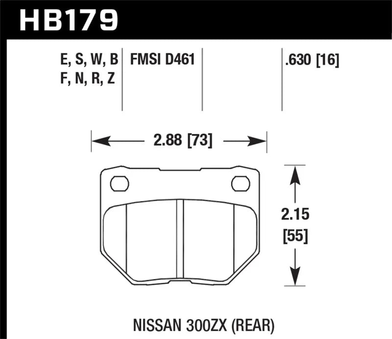 Hawk Performance Hawk 06-07 WRX Blue 9012 Rear Race Pads