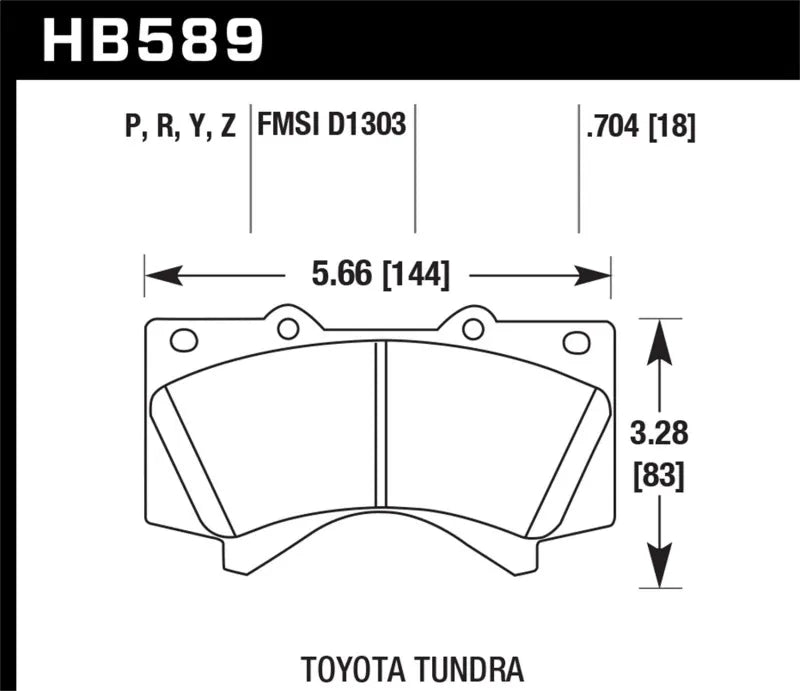 Hawk Performance Hawk Performance 08-14 Toyota Land Cruiser Ceramic Street Front Brake Pads