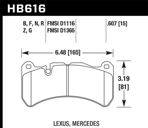 Hawk Performance Hawk 13-14 Ford Mustang GT500 HPS 5.0 Street Front Brake Pads — fits Alfa Romeo Stelvio