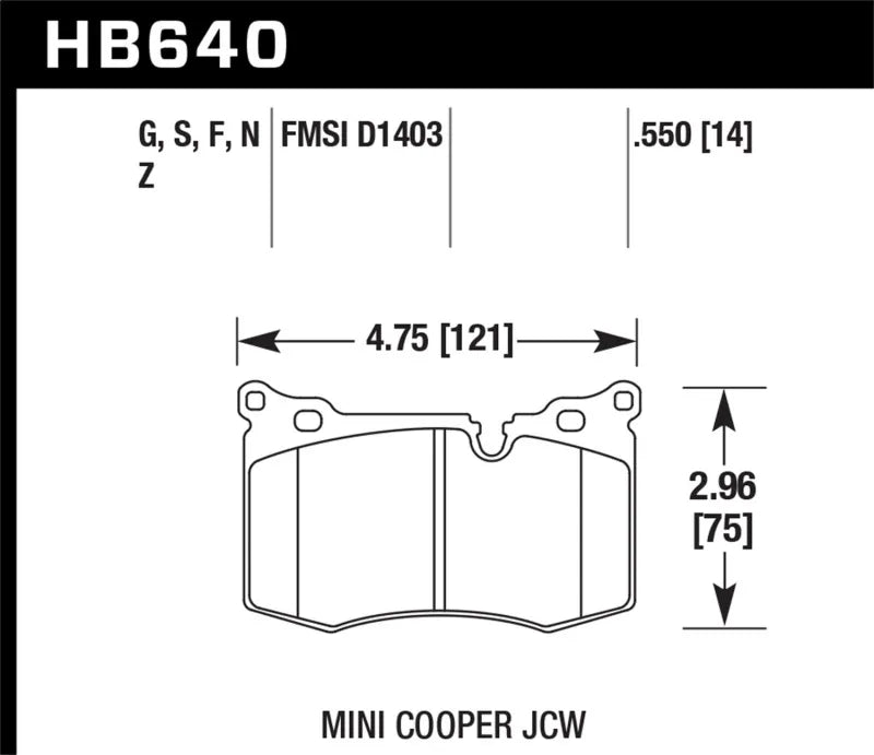 Hawk Performance Hawk 09-10 Mini Cooper HPS Street Front Brake Pads