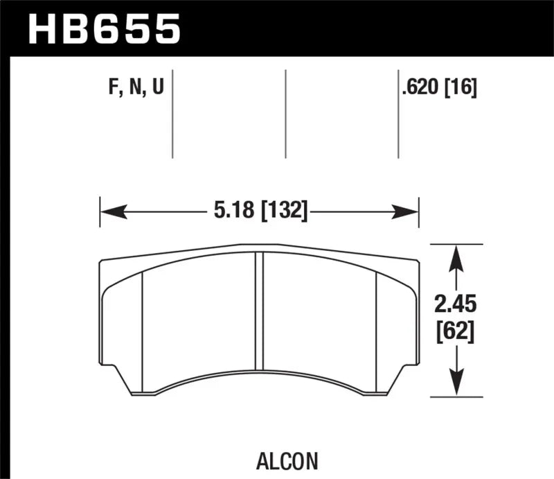 Hawk Performance HB655B.620 Hawk Alcon HPS 5.0 Str | Kren Offroad NZ
